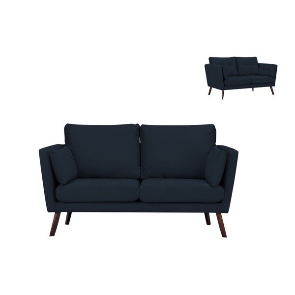 Divano a 2 posti blu scuro Elena - Mazzini Sofas-image-2