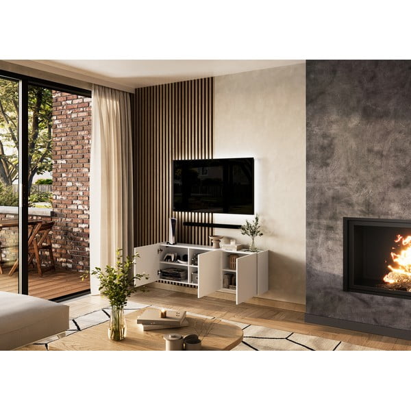 Mobile TV bianco 138x45 cm Piana - Germania-image-4