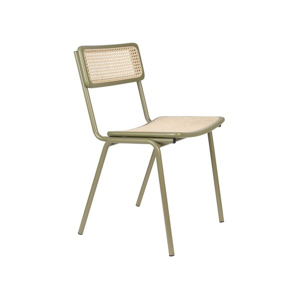 Sedie da pranzo in rattan verde in set di 2 Jort - Zuiver
