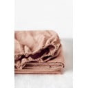 Lenzuolo elastico in lino marrone terracotta , 90 x 200 cm Cafe Creme - Linen Tales