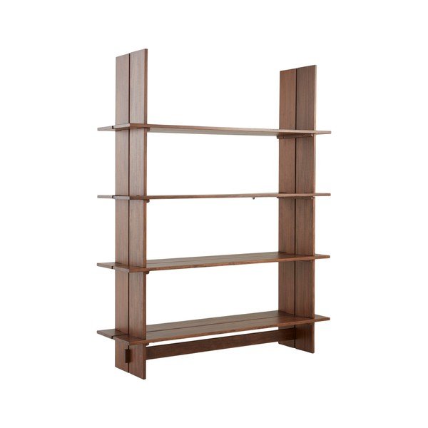 Scaffale colore naturale scuro in pino massiccio 140x180x40 cm Tottori – Jotex