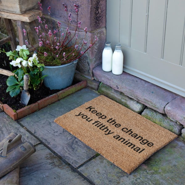 Zerbino in cocco 40x60 cm Keep the Change - Artsy Doormats-image-4