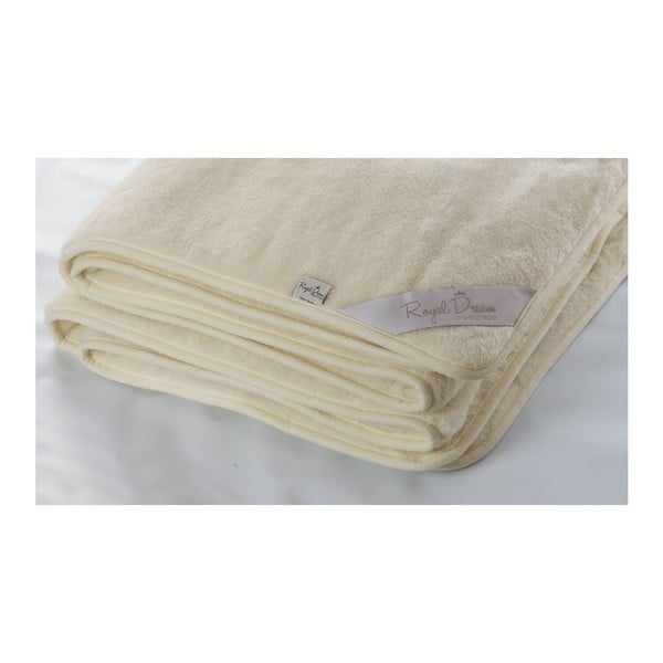 Coperta in lana merino beige Trapunta, 160 x 200 cm - Royal Dream