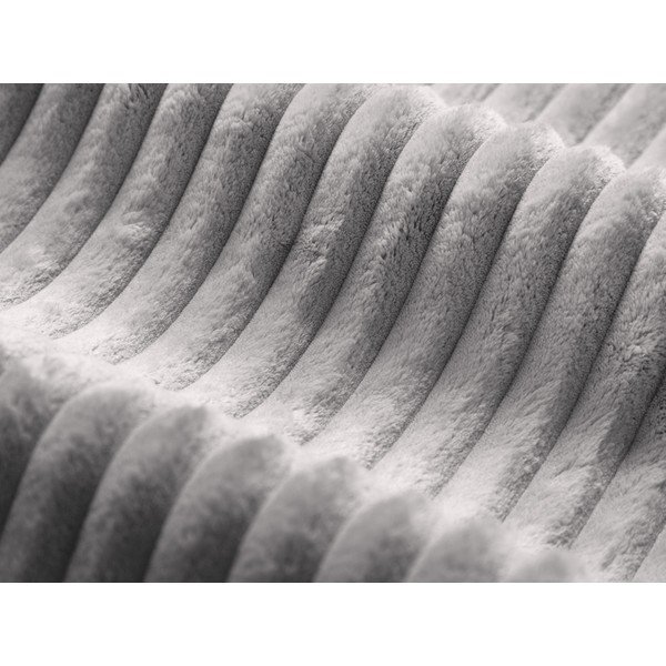 Poggiapiedi grigio chiaro con rivestimento in velluto a coste Dia – Micadoni -image-2