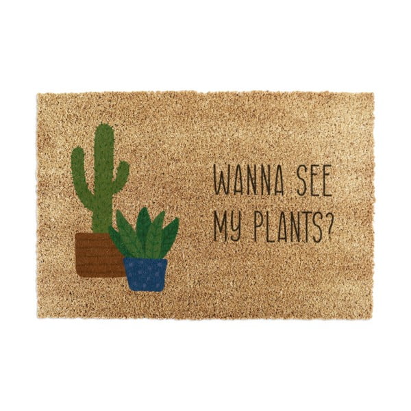 Zerbino in fibre di cocco 40x60 cm Wanna See My Plants – Artsy Doormats