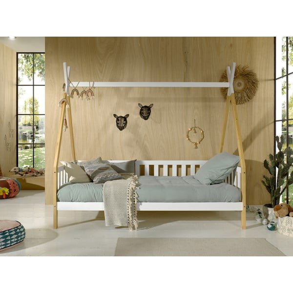 Letto per bambini bianco con barriera, 90 x 200 cm Tipi - Vipack-image-3
