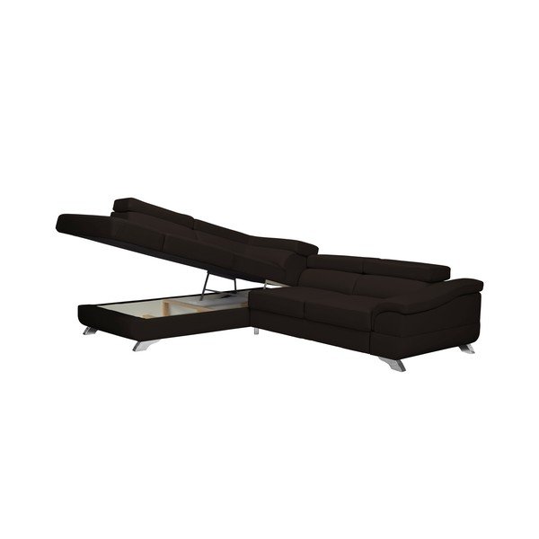 Divano letto Gamma marrone scuro, angolo sinistro - Windsor & Co Sofas-image-4