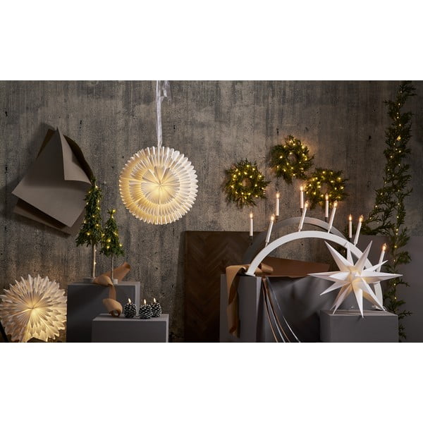Decorazione luminosa natalizia bianca ø 50 cm Frost - Star Trading-image-2