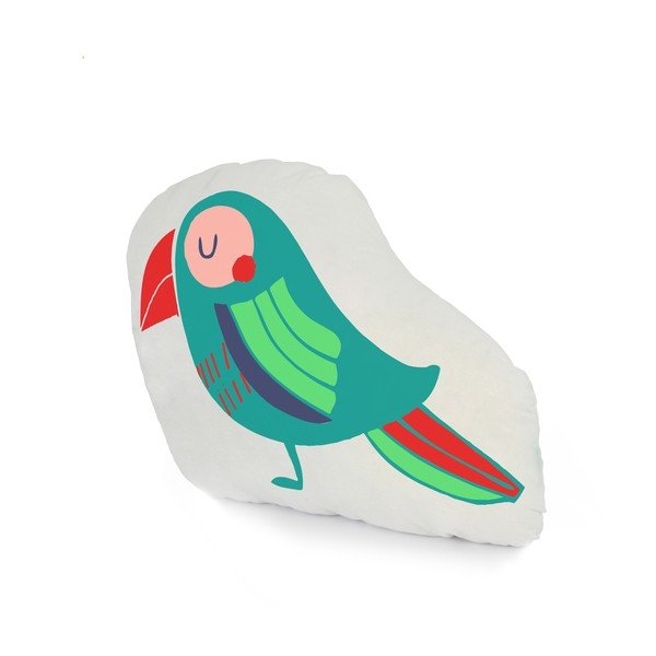 Bavlněný polštářek Moshi Moshi Pretty Parrots, 40 x 30 cm-image-1