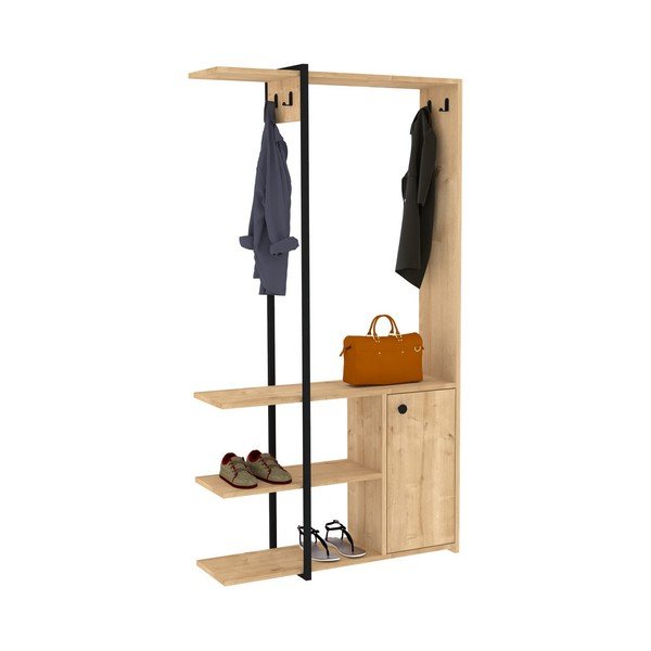 Set da corridoio nero/naturale Kumsal - Kalune Design-image-2