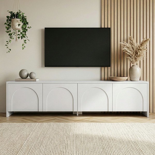 Mobile TV bianco 180x45x32 cm Aurelia – Kalune Design-image-2