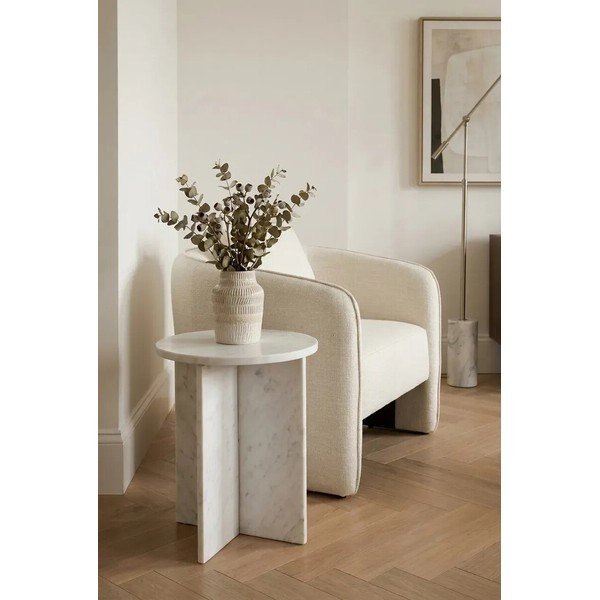 Tavolino rotondo in marmo ø 40 cm Savio – Premier Housewares-image-4