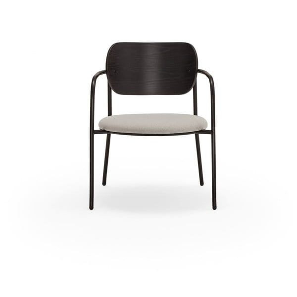 Sedia da pranzo nera e grigia in frassino Eclipse - Teulat-image-2