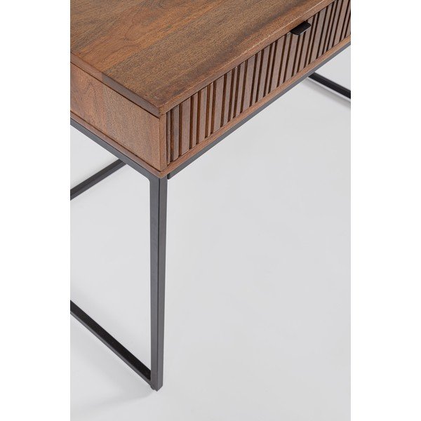 Scrivania con piano in legno di mango 60x120 cm Tadita – Bizzotto-image-3
