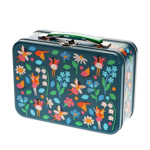 Valigia per bambini blu scuro in metallo 19x8x17 cm Fairies in the Garden – Rex London-image-4