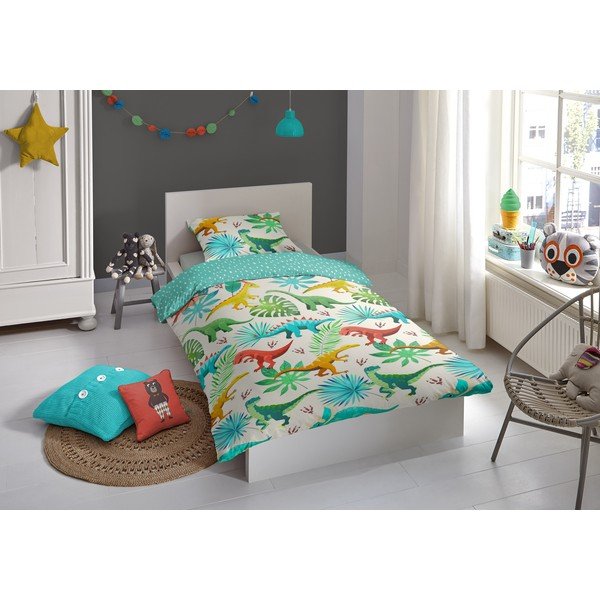 Biancheria da letto in cotone per bambini Dino - Good Morning-image-1