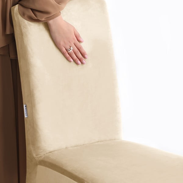 Coprisedia beige con rivestimento elastico per sedie 48 cm Sento – Restilo-image-4