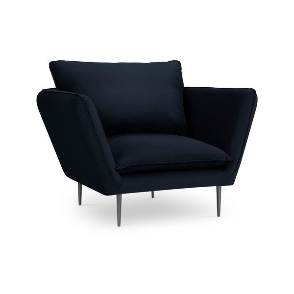 Poltrona in velluto blu scuro Acacia - Mazzini Sofas