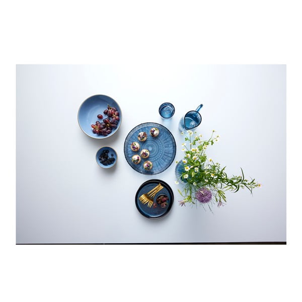 Piatto da portata in vetro blu ø 30 cm Kusintha - Bitz-image-3