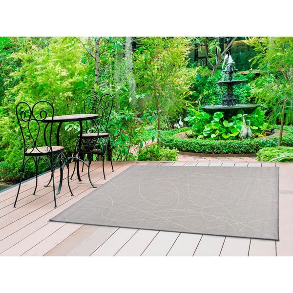 Tappeto grigio per esterni , 160 x 230 cm Hibis Line - Universal-image-1