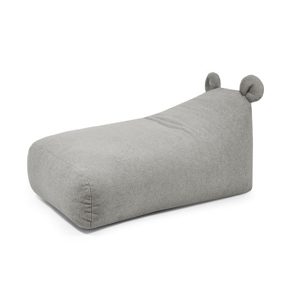Pouf a sacco per bambini grigio chiaro con rivestimento in bouclé Snug 130 Bear – SLOWDOWN
