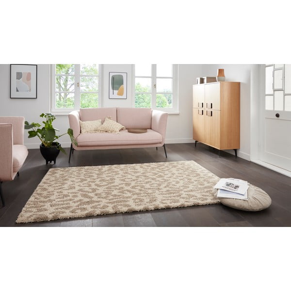 Tappeto beige 150x80 cm Patterned Animal - Ragami-image-1