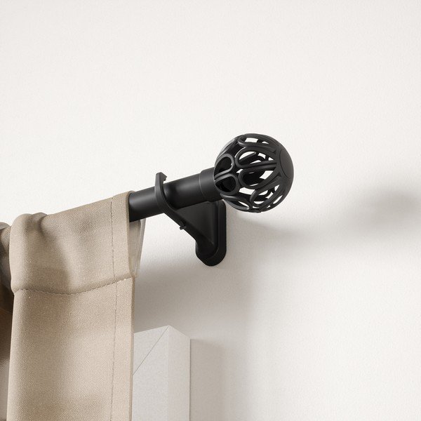 Bastone per tende nero opaco in acciaio regolabile 107 - 305 cm Aria – Umbra-image-1