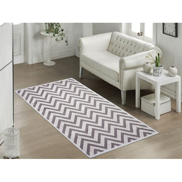 Tappeto in cotone beige, 60 x 90 cm Zikzak - Vitaus-image-1