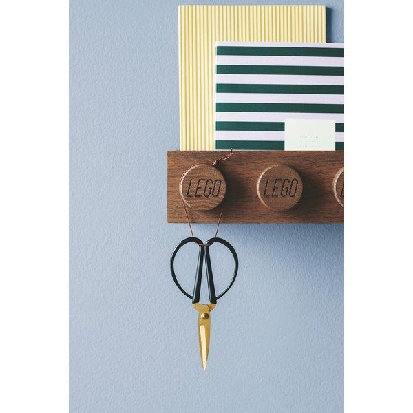 Scaffale da parete per bambini in legno di quercia tinto scuro Wood - LEGO®-image-3