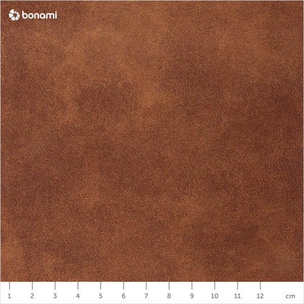 Pouf in similpelle marrone cognac , ⌀ 60 cm Doria - Actona-image-4