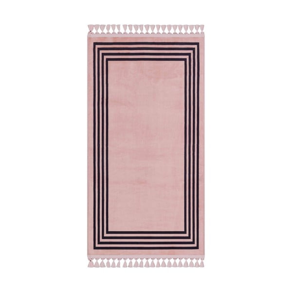 Tappeto rosa lavabile 200x80 cm - Vitaus