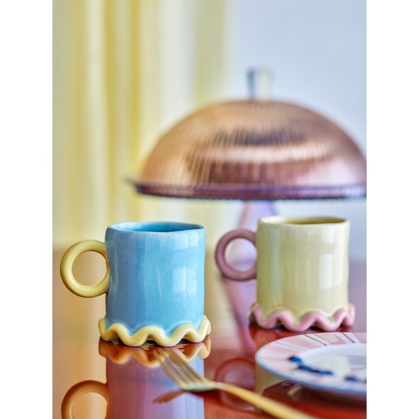 Tazze in set giallo chiaro/azzurre in ceramica 2 pz 350 ml Polly – Bloomingville-image-1