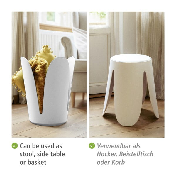 Sgabello in plastica bianco Comiso - Wenko-image-4