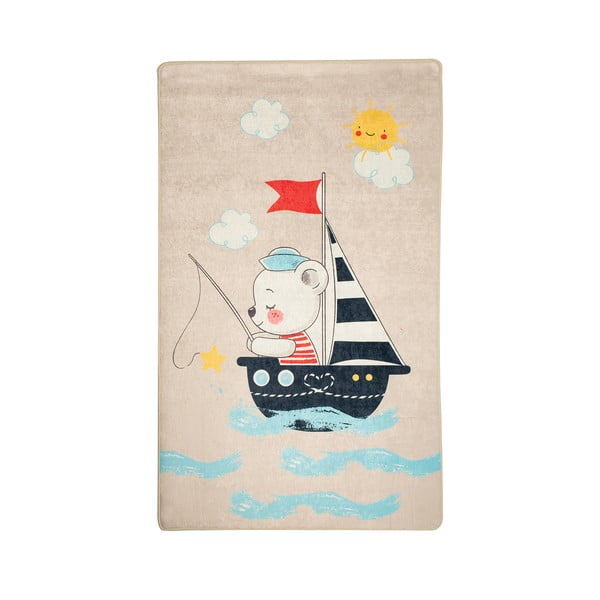Tappeto antiscivolo per bambini Sailor, 100 x 160 cm - Chilai