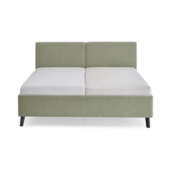 Letto matrimoniale imbottito verde chiaro con rete inclusa 180x200 cm Piano – Meise Möbel-image-3