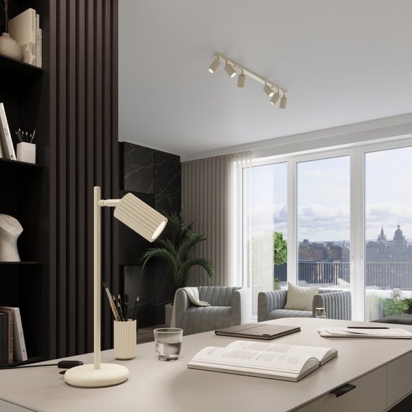 Lampada da tavolo color crema (altezza totale 43 cm) Gleam – Sollux-image-1