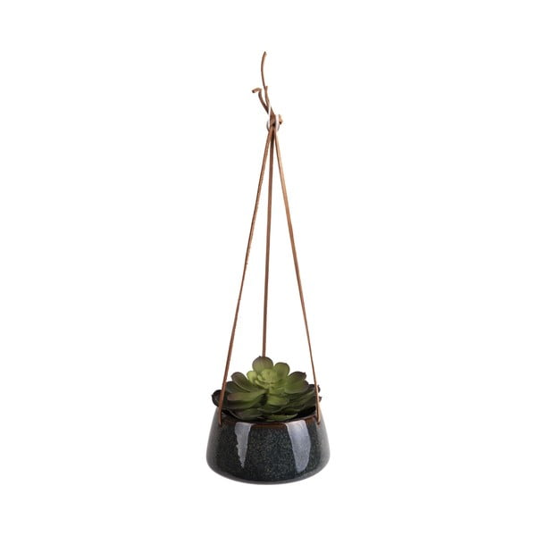 Vaso sospeso in ceramica verde scuro , ø 20,5 cm Unique - PT LIVING-image-2