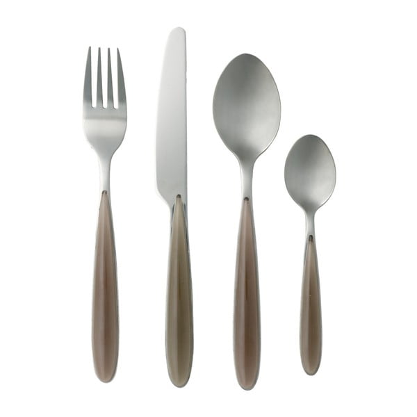 16dílná sada příborů se šedou rukojetí Brandani Cutlery