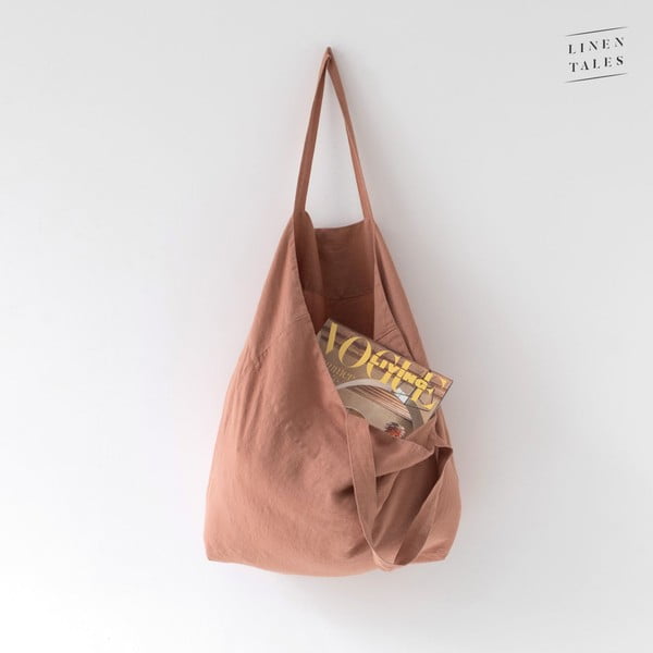 Borsa della spesa in lino Cafe Creme - Linen Tales-image-1
