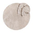 Tappeto rotondo beige ø 200 cm Panglao New York Taupe – Elle Decoration