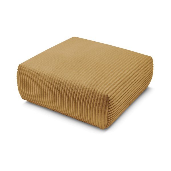 Poggiapiedi color senape con rivestimento in velluto a coste Lucien – Bobochic Paris-image-4