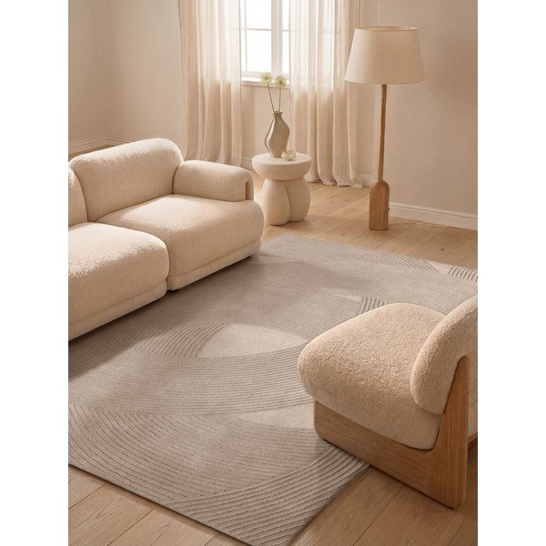 Tappeto beige in lana 120x170 cm Kensington Victoria – Ted Baker-image-1
