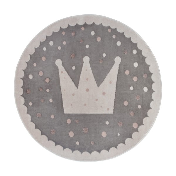 Tappeto grigio per bambini ø 140 cm Crown - Hanse Home