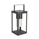 Lanterna a LED nera con alimentazione a pannelli solari/con ricarica USB (altezza totale 38 cm) Solar – Bizzotto