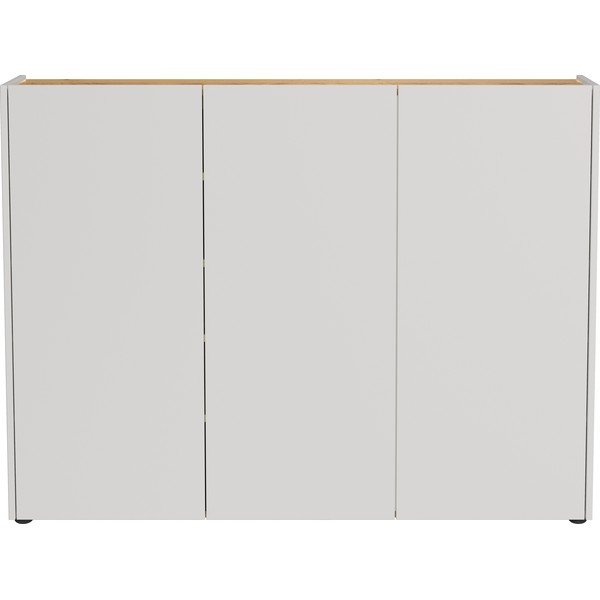 Armadietto color crema con effetto rovere 138x105x25 cm Libbiano – Germania-image-4