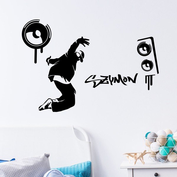 Adesivo da parete con nome Hip Hop - Ambiance-image-1