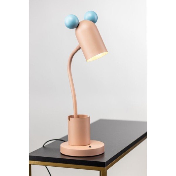 Lampada da tavolo blu-rosa con paralume in metallo (altezza 50 cm) Mouse - GTV-image-1