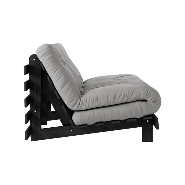 Divano letto grigio 140 cm Roots Black Night - Karup Design-image-4