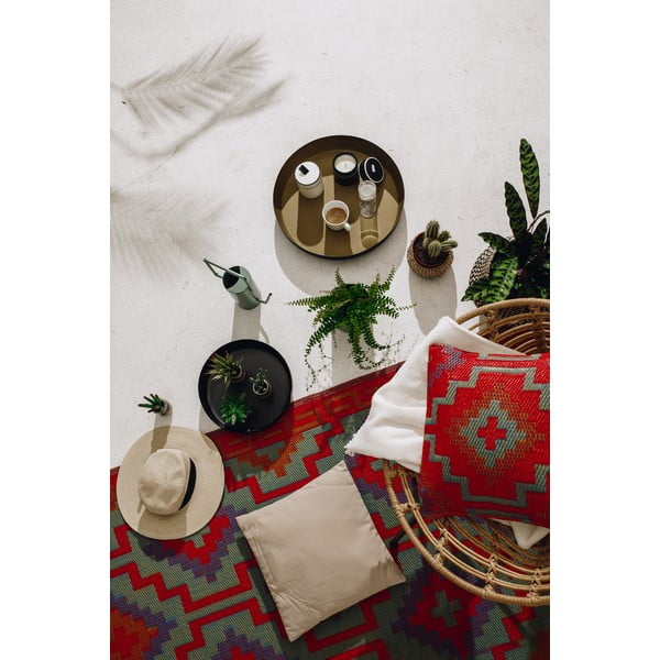 Tappeto da esterno bifacciale in plastica riciclata Orange & Violet, 120 x 180 cm Lhasa - Fab Hab-image-3