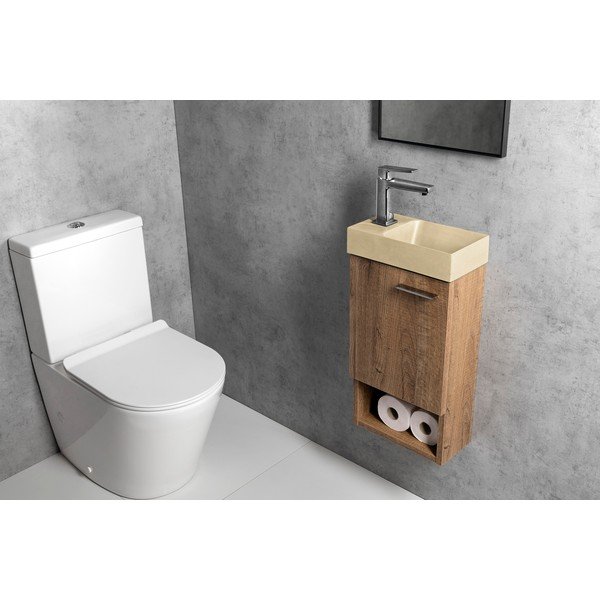 Lavabo color crema in calcestruzzo 31x17 cm Piccolino – Sapho-image-4